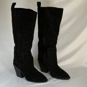 Black Suede Women's Boots